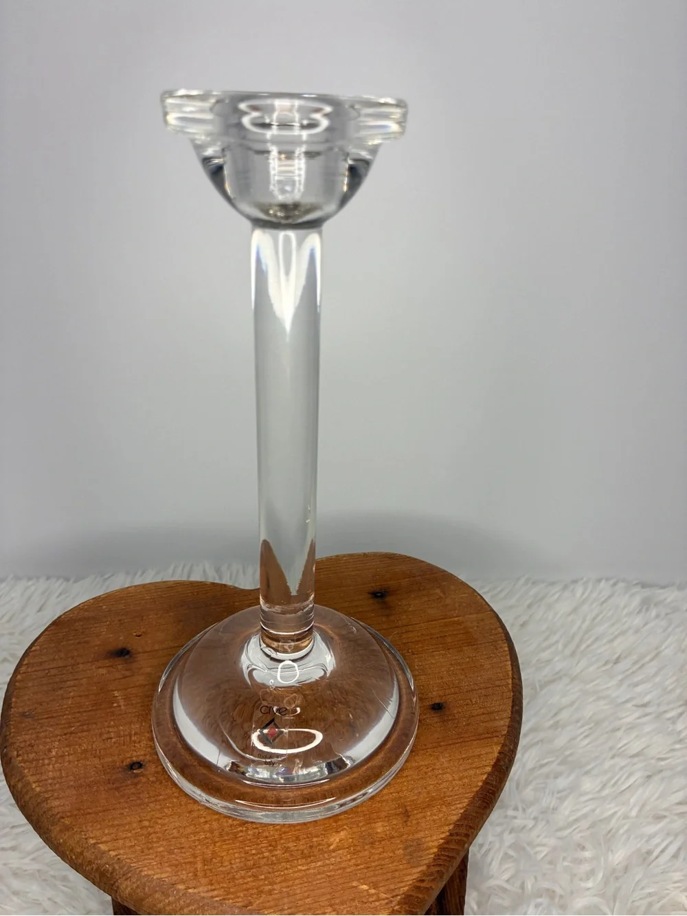 Italian Solid Glass Candlestick Holder
